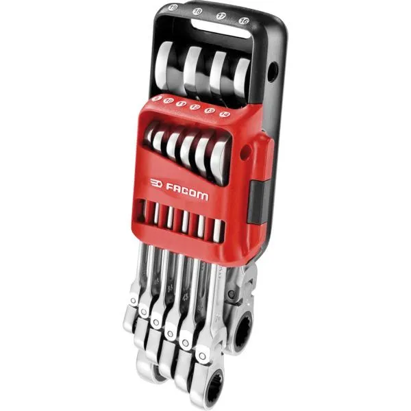 Clé mixte à cliquet tête articulée 467BF.JP10PB Jeu de 10