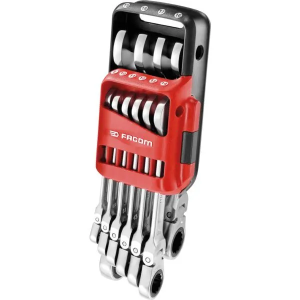 Clé mixte à cliquet tête articulée 467BF.JP12PB Jeu de 12 