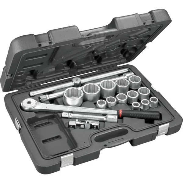 Cliquet et douille 3/4'' coffret de 18 pièces KL.500PB