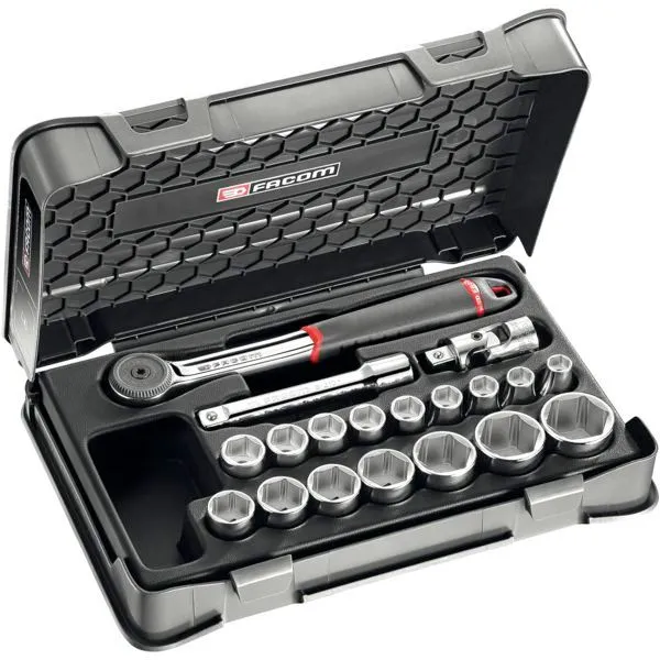 Cliquet et douilles 1/2'' coffret de 19 pièces S.161-2P6PB