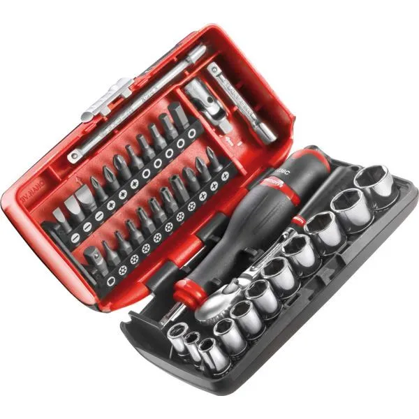 Cliquet et douilles 1/4'' coffret de 38 pièces RL.NANO1PB