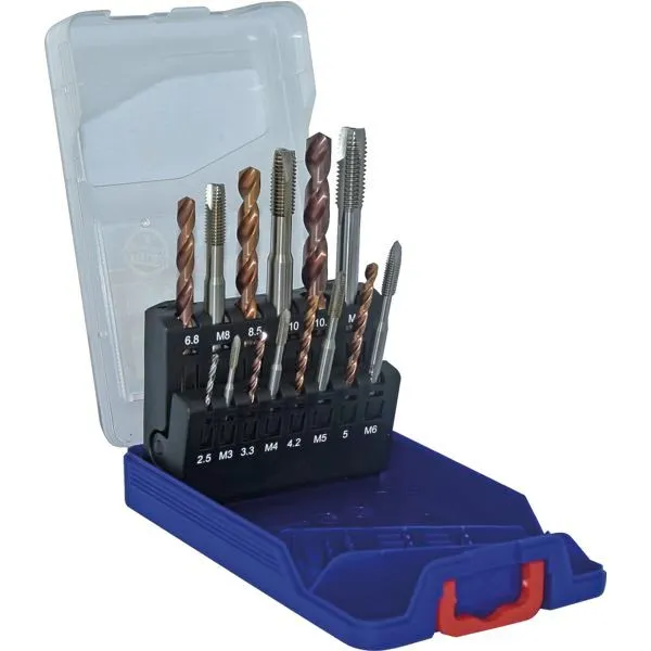 Coffret SGX de 14 pièces 7 tarauds HSS GUN + 7 forets FURIUS HSS Fusio