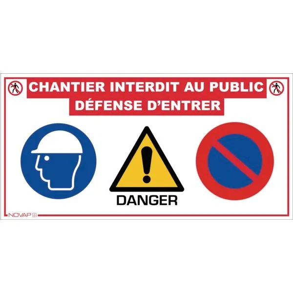 Panneau de chantier multi-informations