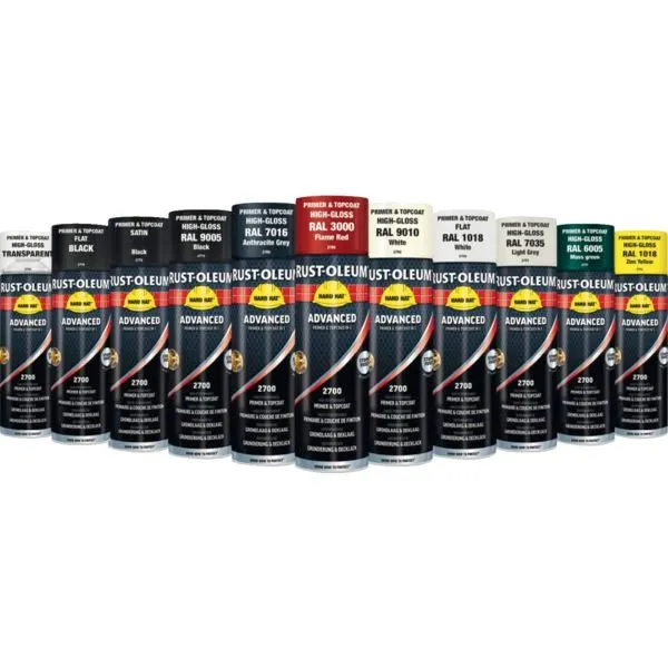 Peinture antirouille en aérosol Hard-Hat Advanced 2700