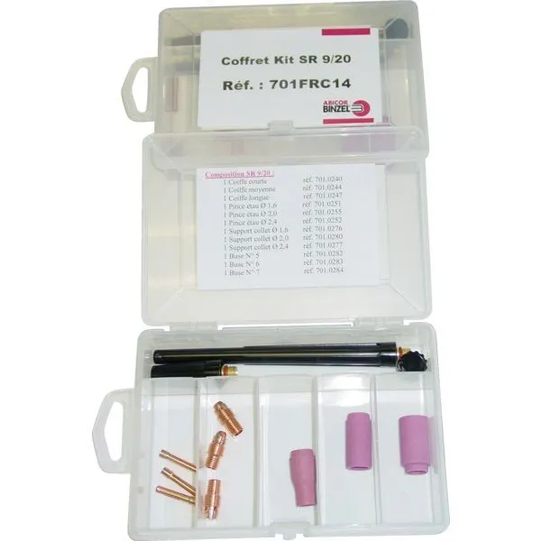 Pièces d'usure TIG en coffret SRL 9/20