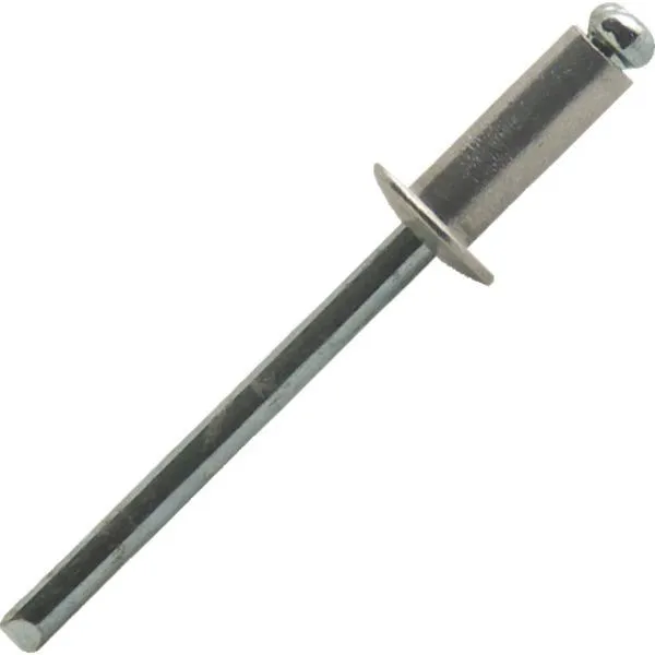 Rivet alu/acier tête plate