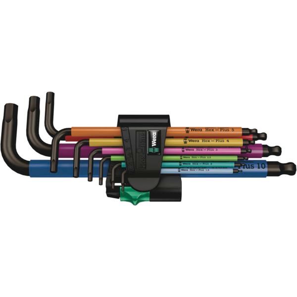 Clé mâle coudée 950/9 Hex-Plus Multicolour 1 SB BlackLaser jeu de 9