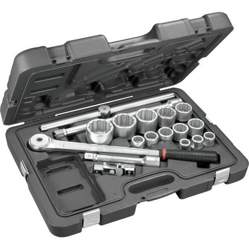 Cliquet et douille 3/4'' coffret de 18 pièces KL.500PB