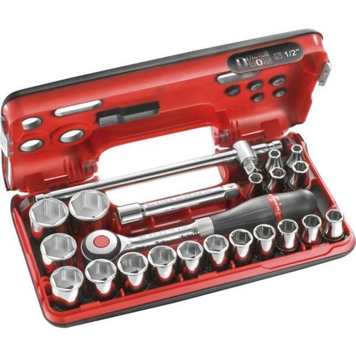 Cliquet et douilles 1/2'' coffret de 22 pièces S.360DBOX4PB