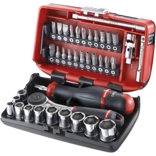 Cliquet et douilles 1/4'' coffret de 38 pièces R2NANOPB