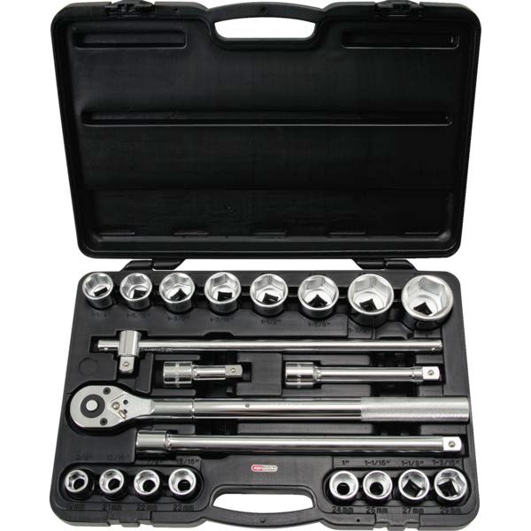 Cliquet et douilles 3/4'' coffret 21 pièces