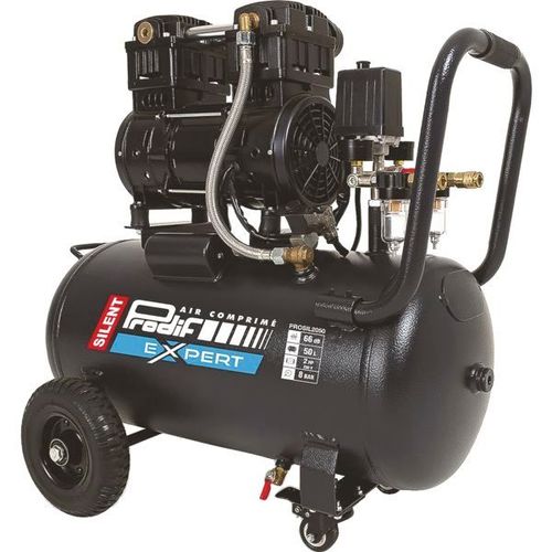 Compresseur mobile silencieux 50 l - 10,2 m³/h