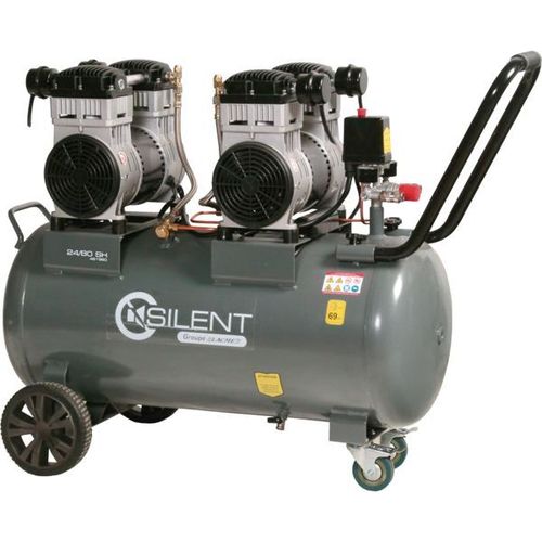 Compresseur mobile silencieux 80 l - 16 m³/h