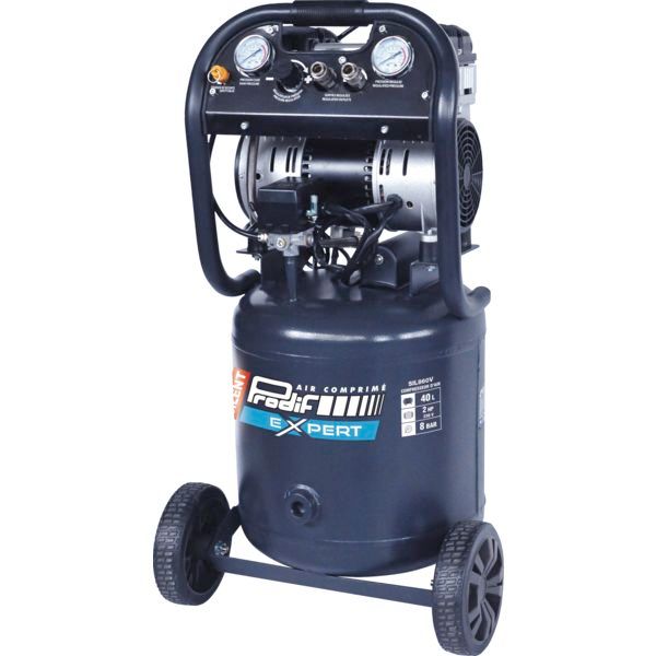 Compresseur mobile silencieux 40 l - 10,2 m³/h