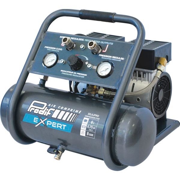 Compresseur portable silencieux 6 l - 3,66 m³/h