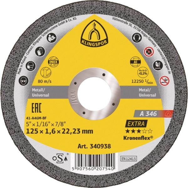 Disque à tronçonner A346 Extra