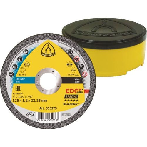 Disque à tronçonner EDGE Special 125x1,2mm