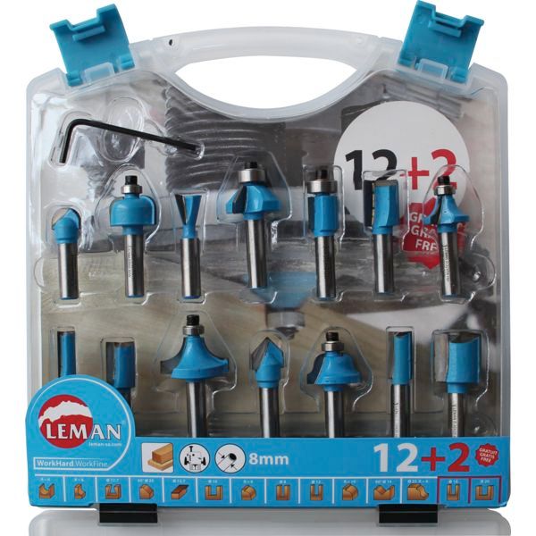 Mèches de défonceuse en coffret
