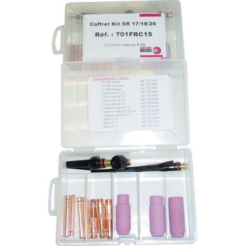 Pièces d'usure TIG en coffret SRL 17/18/26