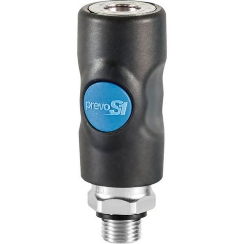 Raccord rapide de sécurité mono impulsion fileté mâle cylindrique